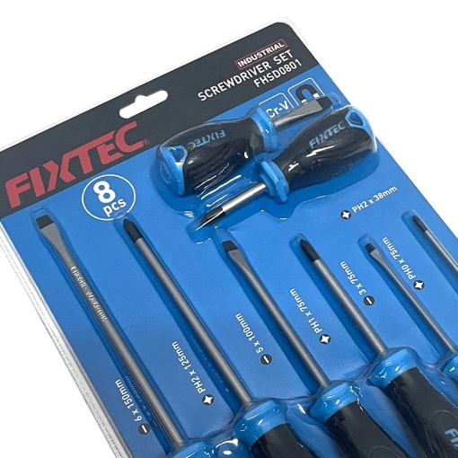 Set 8 surubelnite profesional FIXTEC cu double-color soft grip - Img 4