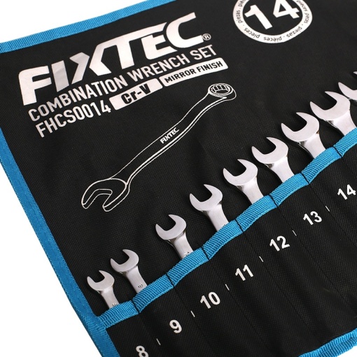 Set chei combinate FIXTEC 14 piese, CR-V, cu husa - Img 2