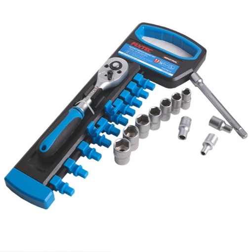 Set clichet si tubulare FIXTEC 12 piese, 1/4", CR-V - Img 3