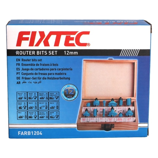 Set freze lemn FIXTEC 12 piese, coada 12mm - Img 5