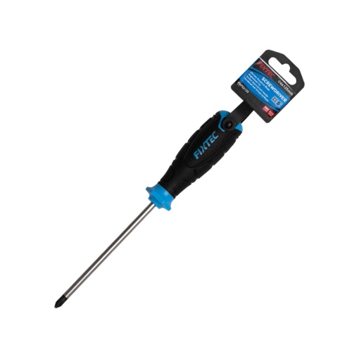 Surubelnita FIXTEC PZ2 6 × 125 mm din otel CR‑V, cu varf Pozidriv - Img 2