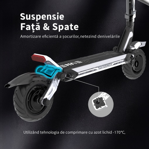 Trotineta electrica Gspace Venus 10 Sport L, Dual Motor, ideala pentru deplasari urbane // Negru - Img 6