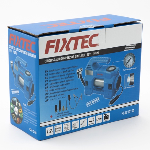Compresor Auto FIXTEC 12V Portabil Fara Fir 150PSI - Img 10