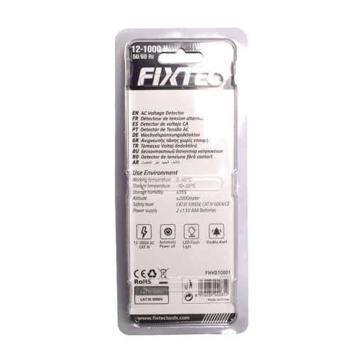 Detector de tensiune AC non‑contact FIXTEC 12‑1000 V - Img 6