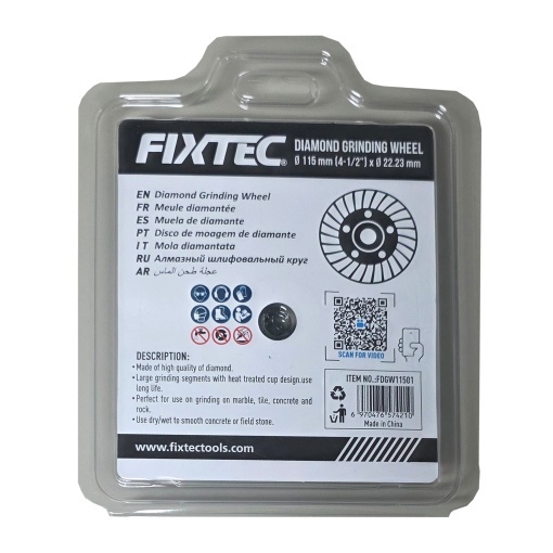 Disc diamant FIXTEC 125 mm x 22.2 mm pentru pietre si beton - Img 2