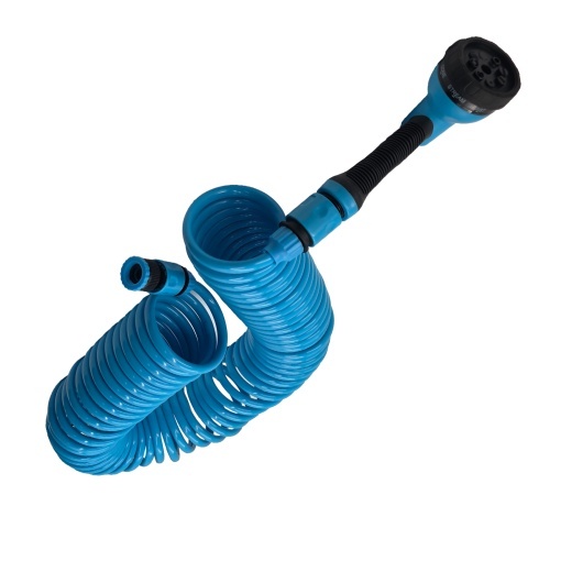 Furtun spiral gradina FIXTEC 15m, EVA, pistol 8 functii - Img 3