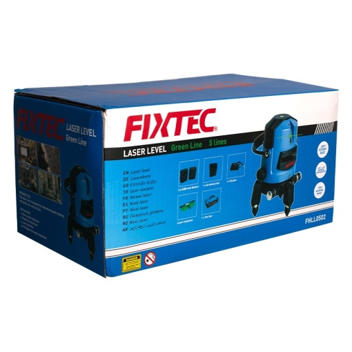 Nivelă laser FIXTEC Green 5 Lines cu 5 linii, acumulator inclus - Img 6