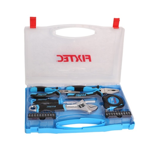 Set unelte de mana FIXTEC 25 piese, cu cutie plastic - Img 4