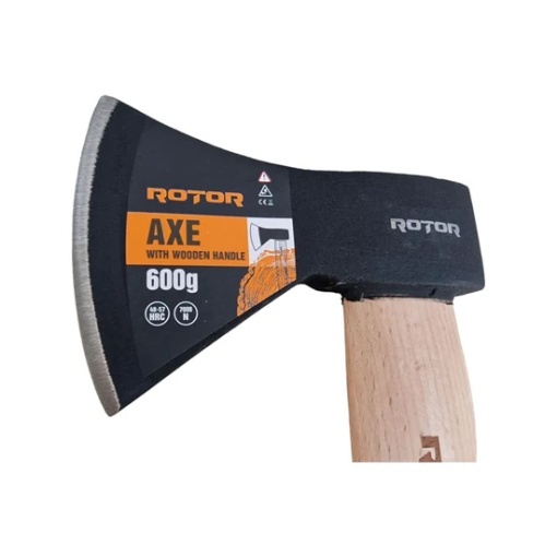 Topor ROTOR 600g, maner lemn 32cm, pentru lucrari usoare de taiere - Img 3