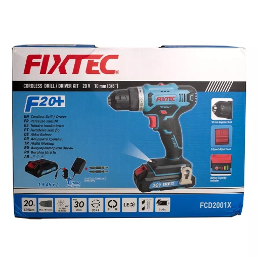 Masina de gaurit si insurubat FIXTEC 20V fara fir, 2x1500mAh Li-ion - Img 4