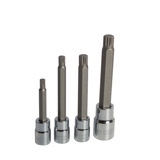 Set 4 biti XZN FIXTEC 3/8″‑1/2″ pentru mecanica - Img 2