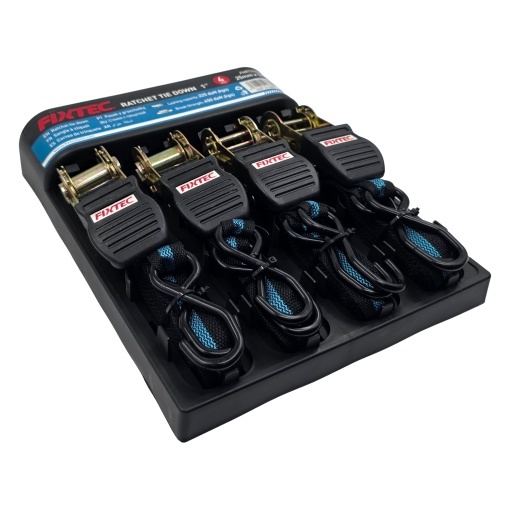 Set 4 Chingi FIXTEC 1" x 5m cu Clichet si Carlige S - Img 4