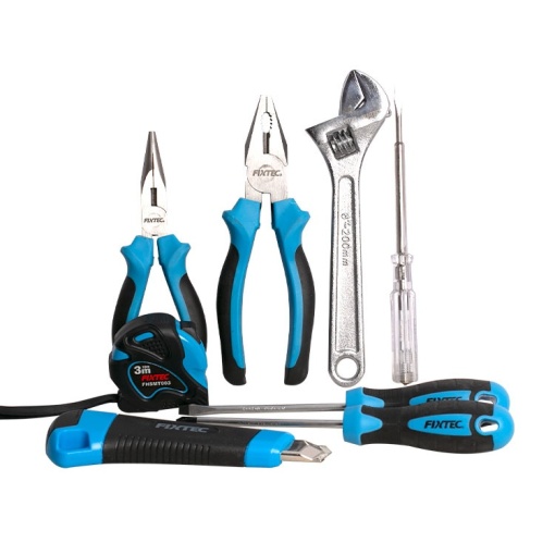 Set unelte de mana FIXTEC 8 piese, cu trusa - Img 2