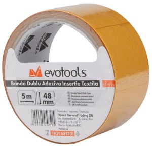 Banda Dublu Adeziva Insertie Textila / l[mm]: 48; L[mm]: 5