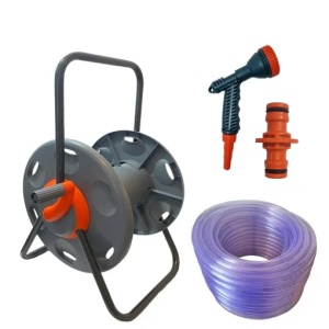 Kit economic 50m Irigare Gradina - Tambur, Furtun si Pistol - 1/2
