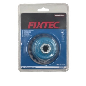 Perie Metalica Rotativa FIXTEC 75 mm Fir Otel 0.50 mm M14x2