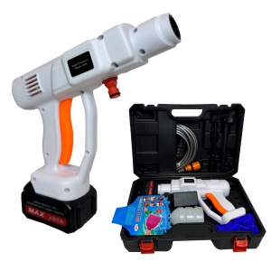 Aparat de spălat cu presiune electric, acumulator Li-Ion 21V, 9 accesorii