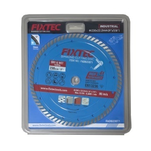 Disc diamantat taiere FIXTEC 230x22.2mm, uscat/umed