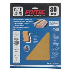 Foaie abraziva FIXTEC P80 230x280mm