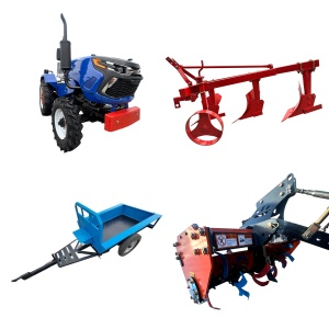 Pachet Tractor 4x4, 30CP + Plug + Freza + Remorca