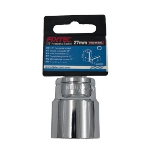 Cap cheie tubulara de impact 27 mm, FIXTEC, prindere 1/2