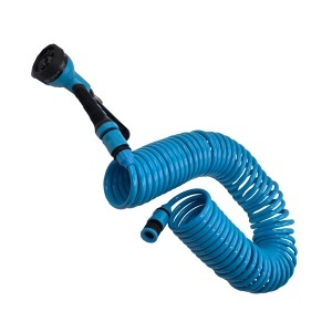 Furtun spiral gradina FIXTEC 15m, EVA, pistol 8 functii
