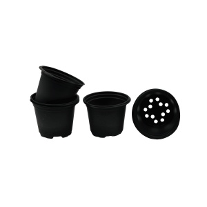 Ghivece rotunde, 10.5 cm, plastic, margini rotunjite