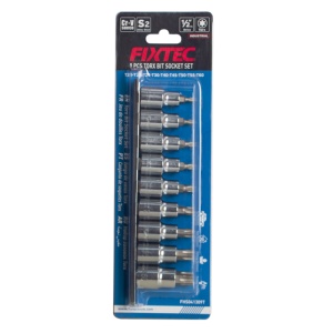 Set 9 Chei Tubulare Torx FIXTEC 1/2" DR