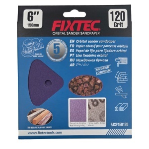 Disc abraziv FIXTEC 150 mm, granulatie P120 pentru slefuit
