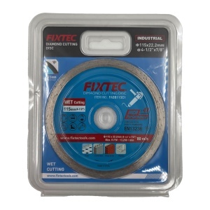 Disc diamant FIXTEC 115x22.2 mm subtire pentru taiere umeda