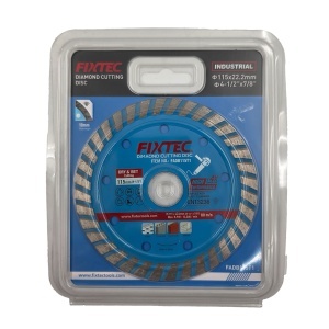 Disc diamant FIXTEC 115x22.2mm subtire pentru taiere uscata si umeda