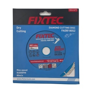 Disc diamantat FIXTEC 180 mm pentru taiere uscata
