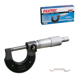 Micrometru FIXTEC 0-25mm, 0.01mm, otel carbon