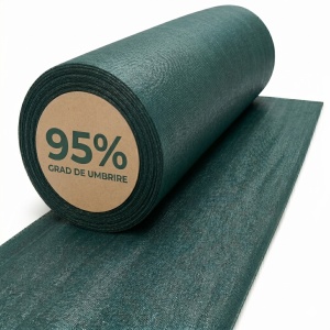 Plasa umbrire 95%, 2x100m, solutie profesionala pentru acoperiri extinse