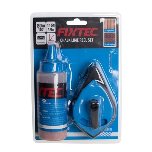 Set fir trasare Fixtec rosu 30 m cu bula