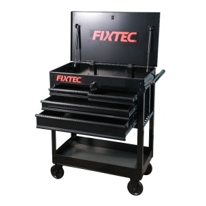 Carucior de scule FIXTEC, otel integral, 4 sertare, capacitate 265kg