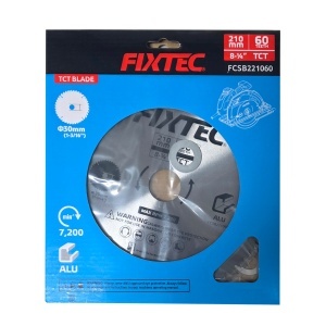 Disc circular TCT FIXTEC 8 1/4", 210x30mm, 60T, lemn/aluminiu