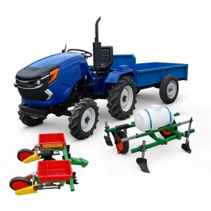 Pachet Tractor 22CP Diesel cu Remorca, Semanatoare porumb, intindere folie si pulverizare
