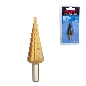 Burghiu in trepte FIXTEC 4–20 mm HSS cu acoperire titan