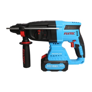 Kit Rotopercutor FIXTEC 20V Fara Perii cu Incarcator Rapid