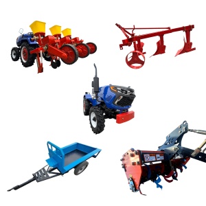 Pachet Tractor 4x4, 30CP + Plug + Freza + Remorca + Semanatoare 3 randuri