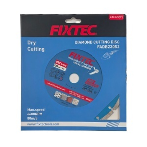 Disc diamantat FIXTEC 230 x 22.2 mm pentru taiere uscata