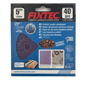 Disc slefuire FIXTEC 125 mm P40 pentru slefuitor orbital