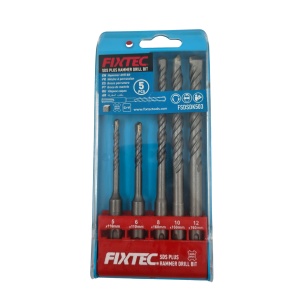 Set 5 burghie SDS+ pentru ciocan FIXTEC beton si zidarie