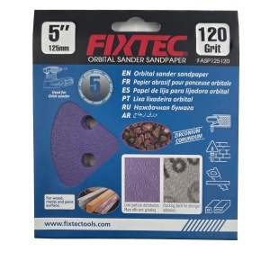 Set 5 discuri abrazive FIXTEC 125 mm P120