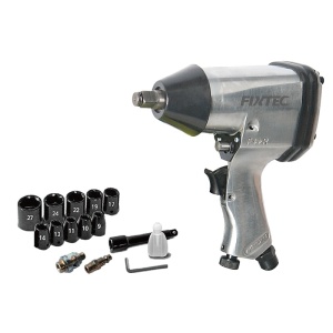 Set cheie pneumatica impact FIXTEC 1/2", 340Nm, kit complet