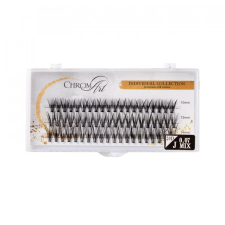 Gene false ChromArt Premium Silk Lashes Curbură J