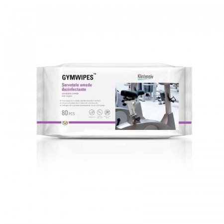 GYMWIPES® - Servetele umede dezinfectante, 80 buc.