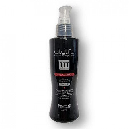 Spray ser păr despicat cu keratină și extract de soia SOS control 10 in 1 150 ml.