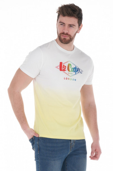 Lee Cooper - Tricou barbat in doua culori si logo imprimat